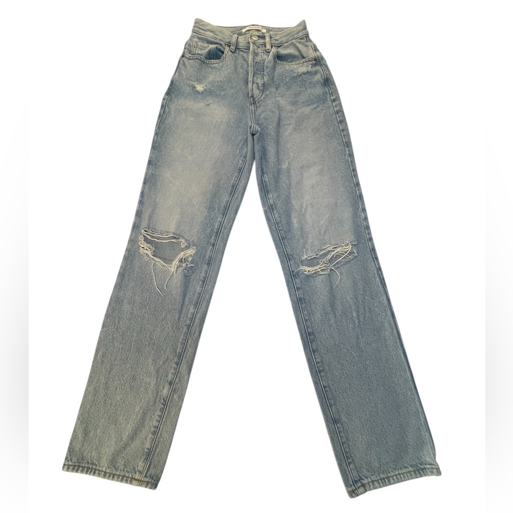 PacSun Light Indigo Button Fly Ripped Dad Jean Womens size 23